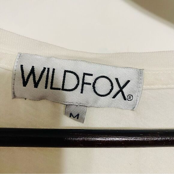 Wildfox Womens White American Flag Lips Graphic Print Oversized T Shirt Size M - Picture 4 of 6